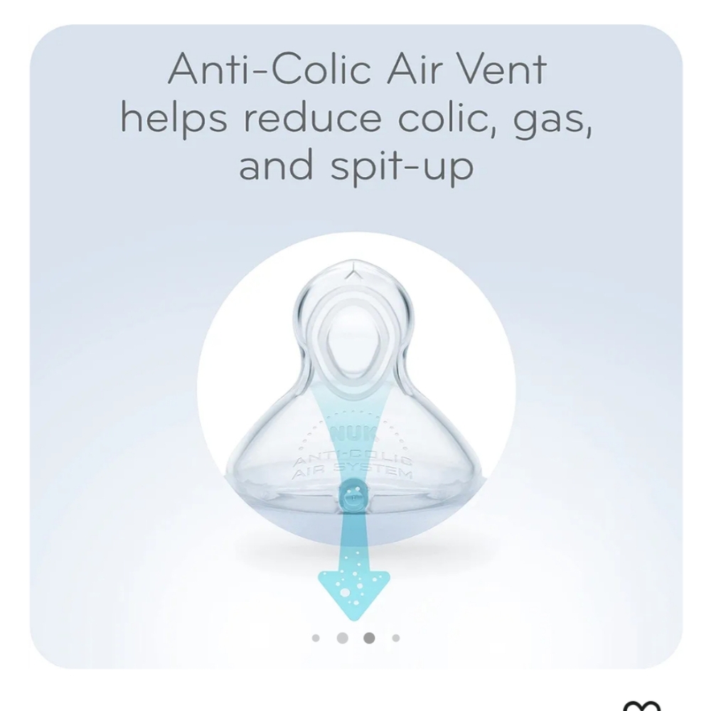 EUC Nuk smooth flow anti colic baby bottles Pink Rose Set of 4 - Picture 6 of 7